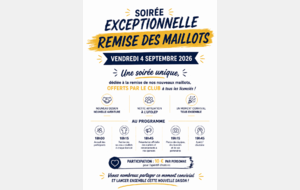 🎉 Soirée exceptionnelle – Remise des nouveaux maillots